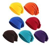 Outus Lot de 7 Bonnets Souples en Tricot Fin pour Costume de Nain, Couleurs Assorties, Taille Unique