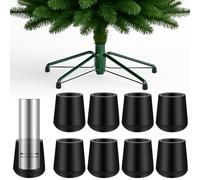 Outus Lot de 8 pieds de sapin de Noël en caoutchouc doux, antidérapants, antidérapants, antidérapants, réduisent le bruit, pour pieds de sapin de Noël, meubles et appareils électroniques - 1,9 cm