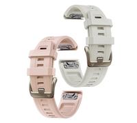 OUTVI Bracelet de montre pour Garmin Fenix 5S 6S 7S Pro solaire en silicone avec boucle dorée à ajustement rapide de 20 mm, bracelet de rechange pour Garmin Epix Pro Gen 2 42 mm, Descent Mk2S/3/3i