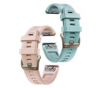 OUTVI Bracelet de montre pour Garmin Fenix 5S 6S 7S Pro solaire en silicone avec boucle dorée clair à ajustement rapide de 20 mm pour Garmin Epix Pro Gen 2 42 mm Descent Mk2S/3/3i pour femme Tan Dust