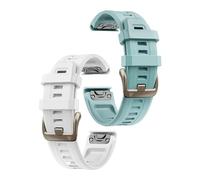 OUTVI Bracelet de montre pour Garmin Fenix 5S 6S 7S Pro solaire en silicone avec boucle dorée clair à ajustement rapide de 20 mm, bracelet de rechange pour Garmin Epix Pro Gen 2 42 mm Descent Mk2S/3