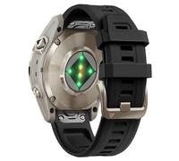 OUTVI Bracelet de montre pour Garmin Fenix 5S 6S 7S Pro Solar Silicone Light Gold Buckle Quick Fit 20 mm Band Replacement for Garmin Epix Pro Gen 2 42 mm Descent Mk2S/3/3i pour femme Noir nuit