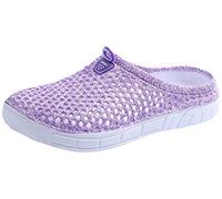 OUTVIE Mesdames Lightweight Mesh Respirant séchage Rapide Sandales Pantoufles de Plage Chaussures Anti-dérapant Chaussures de Sabot de Jardin Violet 38