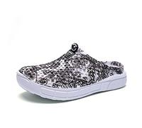 OUTVIE Mesdames Mesh Respirant Sandales Plage Chaussures Anti-dérapant Jardin Sabot Chaussures Chaussures d'eau Fleur Gris 39