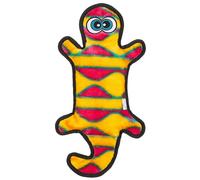 Outward Hound 32073 Invincibles Gecko Peluche Pas de Rembourrage Jouet Qui Couine Jouet pour Chiens, 4 Pouet, Rouge et Orange