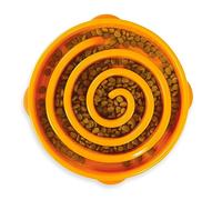 Outward Hound Fun Feeder Slo-Bowl - Gamelle d'alimentation lente anti-glouton pour chien - taille L/normal - orange