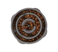 Outward Hound Fun Feeder Slo Bowl - Slow Feeder Dog Bowl - No Bloat - No Choke - Medium - Grey