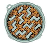 Outward Hound Gamelle Anti-glouton pour Chiens de Petite et Moyenne Taille, Anti-ballonnements, Aide à la Digestion, Peut contenir 500 ML de Nourriture, antidérapant, sans BPA, Taille M, Vert Sauge