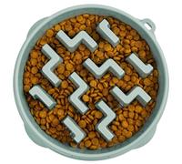 Outward Hound Gamelle Anti-glouton pour Chiens de Taille Moyenne à Grande, Anti-ballonnements, Aide à la Digestion, Peut contenir 1 Litre de Nourriture, antidérapant, sans BPA, Taille L, Vert Sauge