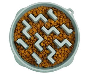 Outward Hound Gamelle Anti-glouton pour Chiens de Taille Moyenne à Grande, Anti-ballonnements, Aide à la Digestion, Peut contenir 1 Litre de Nourriture, antidérapant, sans BPA, Taille L, Vert Sauge