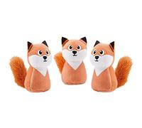 Outward Hound Lot de 3 Jouets de Rechange pour Chien en Peluche Squeakin' Fox Hide A Puzzle