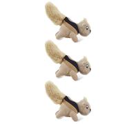 Outward Hound Lot de 3 peluches écureuils Squeakin' Squirrel - recharge pour jeu d'intelligence