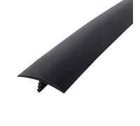 Outwater Moulage en T en plastique noir de 3,8 cm en polyéthylène flexible - Moulage en T - Bobine de 7,6 m