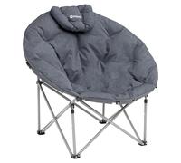 Outwell 470309 Kentucky Lake Moon Polyester/Acier Chaise avec Grise Rembourrée Housse, 70cm x 104cm x 94cm