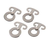 Outwell - Accessory Hooks 4-Pack - Crochet de fixation - 5,8 x 4,2 cm - silver grey