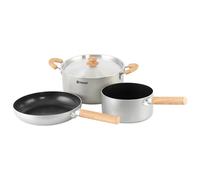 Outwell - Feast keramisches Topfset L - Popote - Pfanne Ø 17 cm / Topf Ø 17 & 1 - black & grey