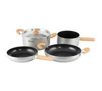 Outwell - Feast keramisches Topfset XL - Popote - 2 Pfannen, 4 l-Topf, Soßenpfan - black & grey