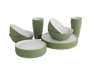 Outwell - Gala Geschirrr-Set 4 Personen - Set de vaisselle - green / grey