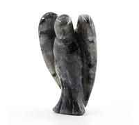 Ouubuuy Ange Gardien Figurine Pierre Naturelle Statue Ange Cristal Méditation Yoga Decoration 4cm