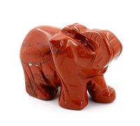 Ouubuuy Pierre Precieuses Naturelle Lithotherapie Pierre de Guérison Mineraux Collection Reiki Accessoires-Main Sculptée Elephant