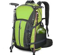 OUUTMEE 40L Sac à Dos de Randonnée Imperméable pour Hommes et Femmes, sac à dos Trekking Ultra Léger, Sac à dos Voyage pour Camping, Randonnée, Escalade, Voyage et Alpinisme (Vert Clair)