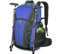 OUUTMEE 40L Sac à Dos de Randonnée Imperméable pour Hommes et Femmes, sac à dos Trekking Ultra Léger, Sac à dos Voyage pour Camping, Randonnée, Escalade, Voyage et Alpinisme (Bleu Foncé)