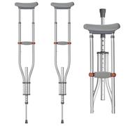 OUUTMEE Béquilles sous Aisselle (2 Unités), Béquilles Pliables avec Réglage de Hauteur, Béquilles Légères en Aluminium Jusqu'à 150KG pour Blessures et Récupération
