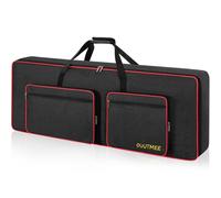 OUUTMEE Housse pour clavier électronique 61/76/88 notes en tissu Oxford 600D avec face d'accueil de 10 mm, housse de transport (noir) résistante aux chocs, imperméable, quatre protections d'angles (76