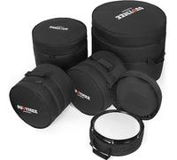 OUUTMEE Lot de 5 sacoches pour Caisse Claire, 12" Tom, 13" Tom, 16" Floor Bass Tom, 18" Tom, 22"/24" Bass Drum, 8 mm