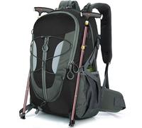 OUUTMEE Sac à dos de randonnée 42L avec ceinture ventrale, imperméable, noir, pour hommes et femmes. Idéal pour le trekking et la randonnée.