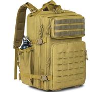 OUUTMEE Sac à dos tactique en nylon 900D 40 l Sac à dos de chasse Sac à dos de survie en plein air, kaki, 28 x 30 x 50 cm