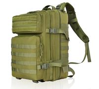 OUUTMEE Sac à Dos Tactique Militaire, Multifonctionnel Sac à Dos Randonnée, Militaire De Grand Volume Sac à Dos, Sac à Dos De Jour, Vert, 45L