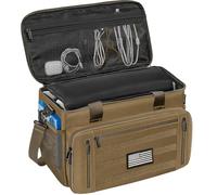 OUUTMEE Sac de transport tactique compatible avec console PS5/PS5 Pro/PS5 fine, housse de transport pour console de voyage avec plusieurs poches pour ordinateur portable de 15,6", manettes, disques et