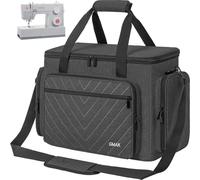OUUTMEE Sac Machine à Coudre, 20 x 45 x 32CM, Gris Foncé | Imperméable et Résistant Aux Déchirures, Grande Capacité, Sac Transport Machine à Coudre Compatible avec Singer, Brother