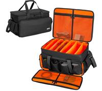 OUUTMEE Sacoche DJ, Sacoche pour câbles, Housse de Transport, Fond rembourré Amovible et séparateurs, pour équipement DJ Professionnel, Instruments de Musique et Accessoires, 50 x 30 x 30 cm