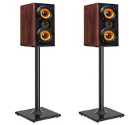 OUUTMEE Supports d'Enceinte Universel 1 Paire, Pieds d'Enceintes avec Gestion des Câbles Jusqu'à 10KG, Supports pour Enceintes de Sol Compatibles avec Enceintes Bose, Polk, JBL, Sony, Klipsch (Noir)