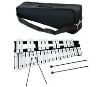 OUUTMEE Xylophone 30 notes, glockenspiel, barres en aluminium avec 2 maillets, support avec étui de rangement, spectacle, concert, présentation, concours d'art scolaire