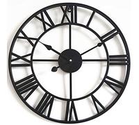 OUUUKL Horloge Murale de Jardin Vintage Classique Grande Horloge Murale de Jardin D'extérieur 80cm, Horloge de Jardin à Chiffres Romains Horloge Extérieure Étanche en Fer Forgé