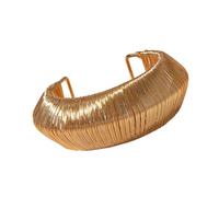Ouvert extrémité géométrique tissé fer élégant finition métal bijoux mode pour elle usage quotidien unique tressé carré manchette, taille unique, Comme décrit