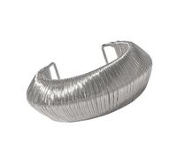 Ouvert extrémité géométrique tissé fer élégant finition métal bijoux mode pour elle usage quotidien unique tressé carré manchette, taille unique, Comme décrit