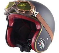 Ouvert Face Moto Rétro Demi-Casque Style Allemand Dot Certification Cruiser Chopper Bike Cyclomoteur Scooter ATV Casques pour Hommes Et Femmes, B, M