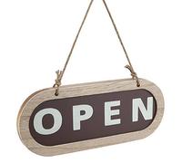 Ouvert Fermé Signe, Vintage entreprise en bois porte suspendue plaque,Plaque de Porte en Bois Enseigne Suspendue Double Face pour bar restaurant café