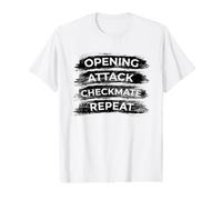 Ouverture Attaque Échec et Mat Répétition T-Shirt Graphique avec Valeur