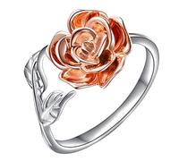 Ouverture De Bague Dames Rose En Argent Simple Anneau De Queue Joli Anneau Réglage À La Mode La Liberté Argent Plaqué 925 Bijoux Populaire Mariée Deuxième Partie Bijoux