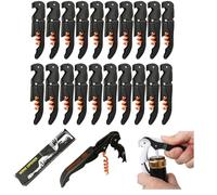 Ouverture de Bouteille de Vin, 70G Epaissi Double Charnières en Acier Inoxydable vec Foile Cutte Pour Serveurs de Restaurant, Serveur Professionnel Tire-Bouchon Vin Ouvertures Set (10PCS, Orange)