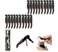 Ouverture de Bouteille de Vin, 70G Epaissi Double Charnières en Acier Inoxydable vec Foile Cutte Pour Serveurs de Restaurant, Serveur Professionnel Tire-Bouchon Vin Ouvertures Set (10PCS, Rouge)