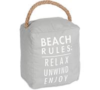 Ouverture de Porte Décor de Plage Rules : Relax dérouler Profiter de butée de Porte, Gris