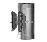 Ouverture de test avec couvercle, demi-rond avec 3 supports de mesure - double paroi - Schräder Future DW 350 mm