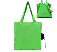 Ouverture du cou réglable - Sac de transport de 36 x 36 cm, sacoche de rangement multifonction, sacoche d'extérieur légère, vert et jaune, tissu durable et lavable | Accessoire de marche ergonomique
