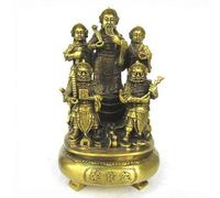 Ouverture en cuivre Pur à Cinq Voies Fortuna Ornements Dieu de la Richesse Statues en Bronze Corne d'abondance trésors Chanceux décoration de la Maison Cadeaux d'ouverture